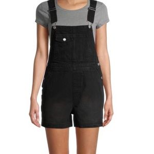 Black Overall Shorts